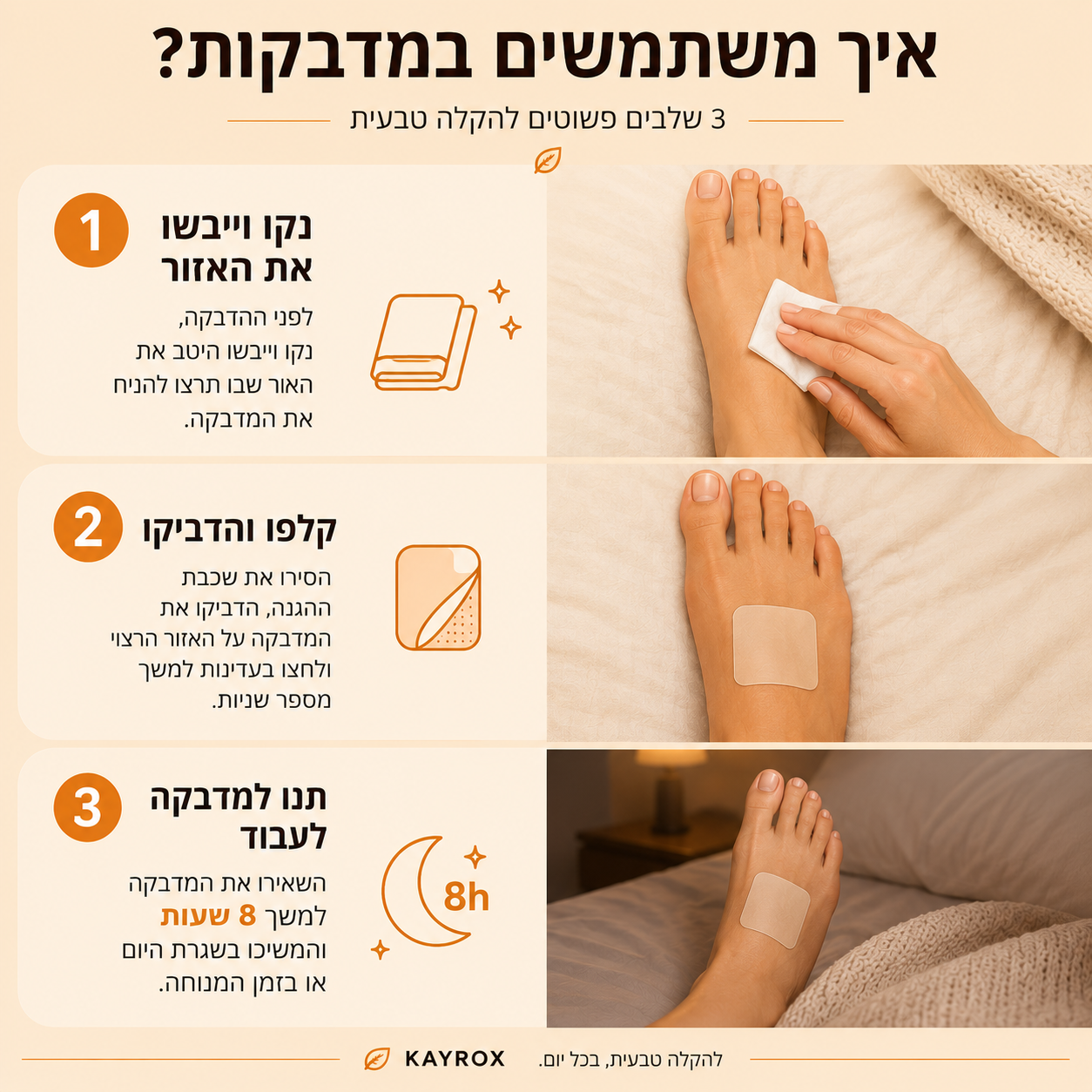 מדבקות מגנזיום להקלה על כאב עצבי ונוירפתיה
