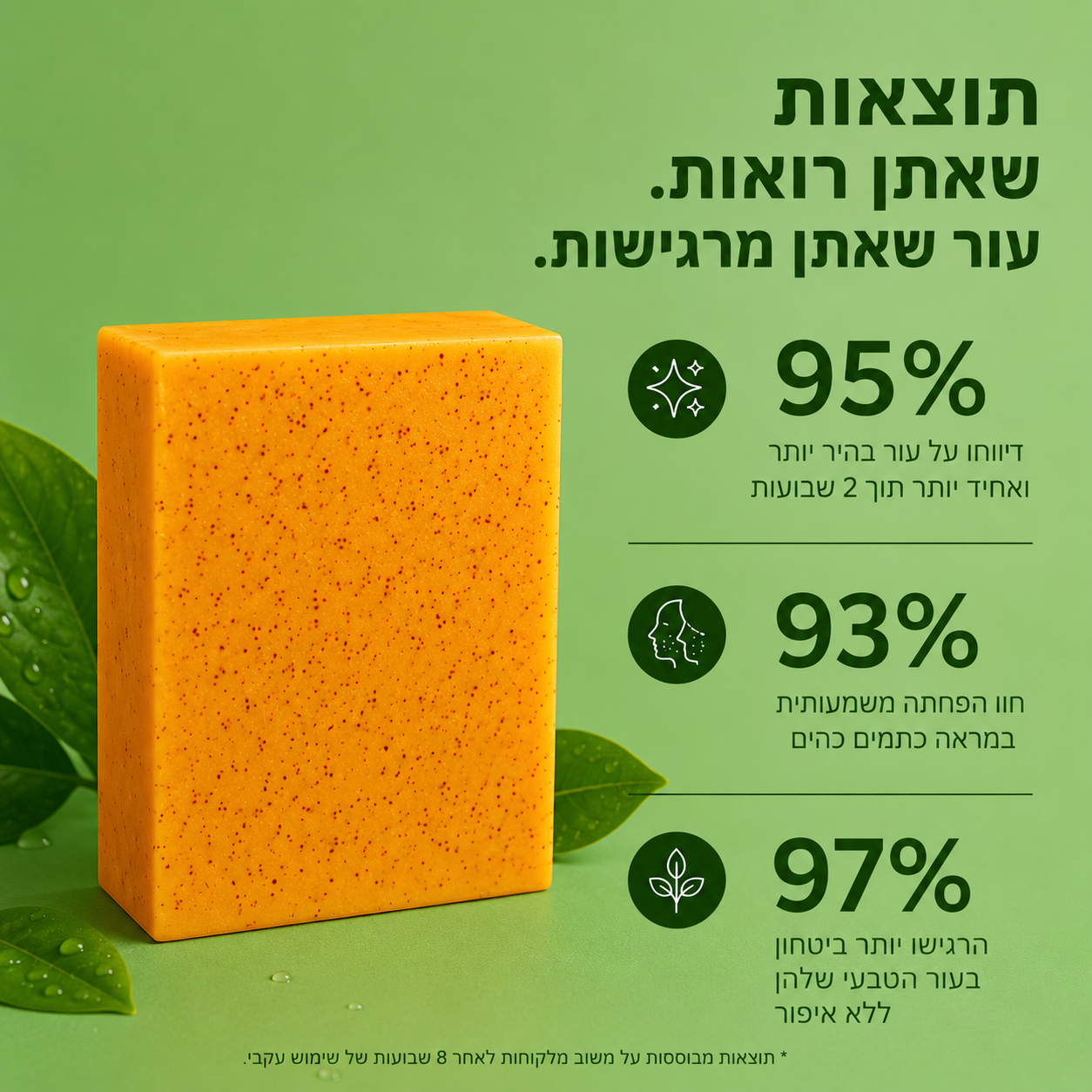 סבון כורכום טיפולי להבהרת עור הפנים והגוף