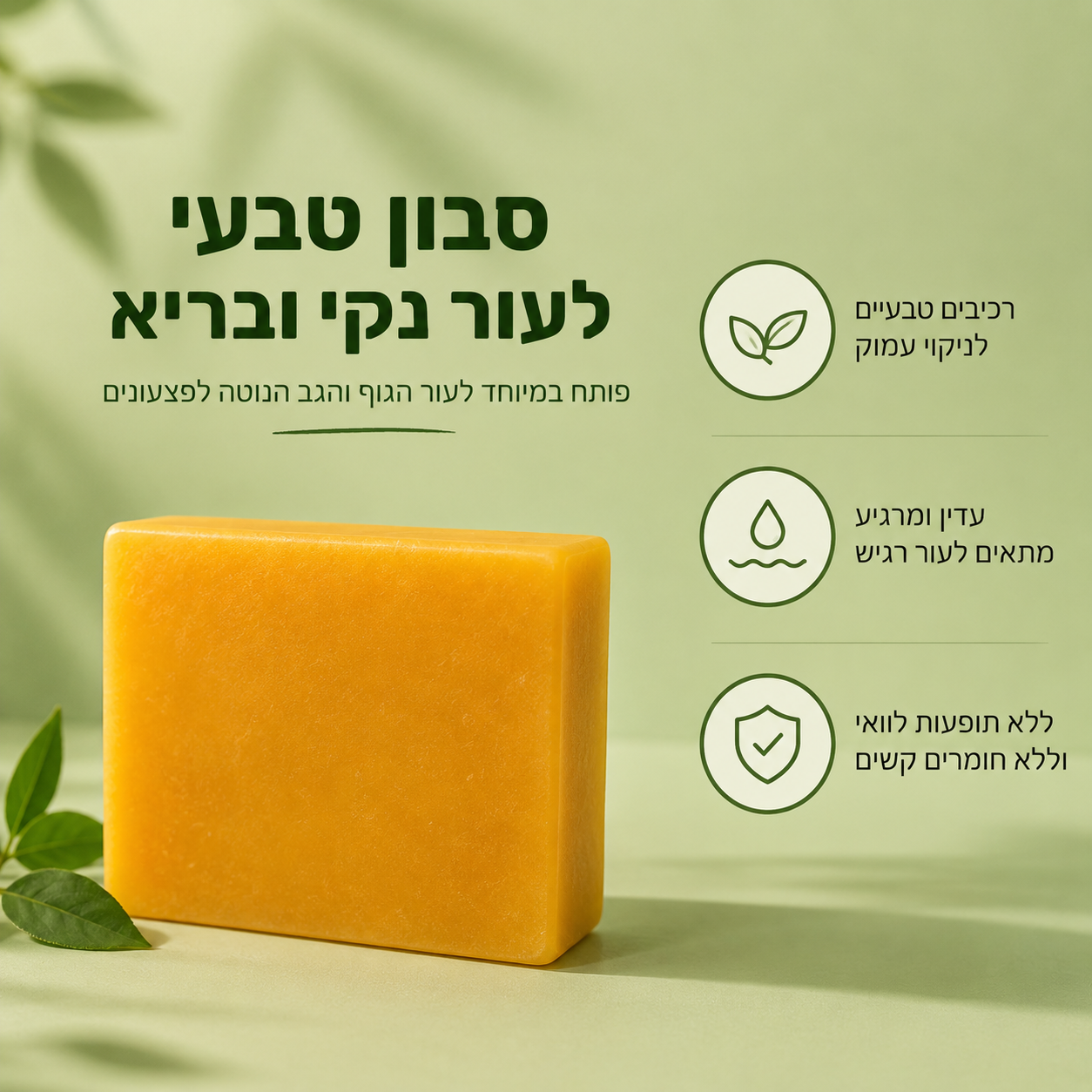 סבון טיפולי לאקנה בגב ובגוף