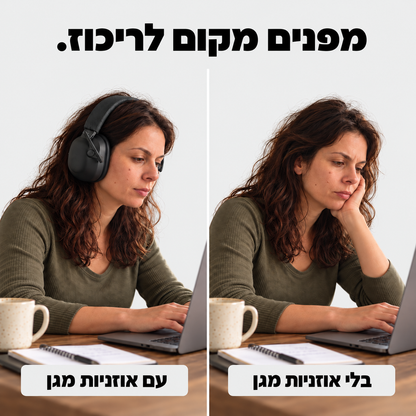 אוזניות כיסוי מתקפלות להפחתת רעש