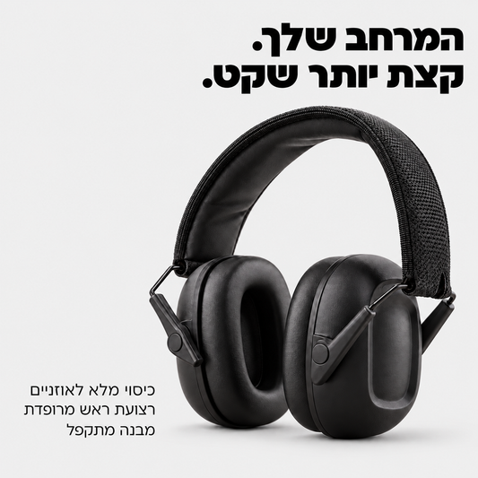אוזניות כיסוי מתקפלות להפחתת רעש