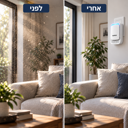 מטהר אוויר לשקע עם טכנולוגיה מיוחדת